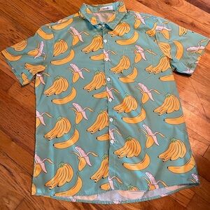 Banana Print 🍌 Button Down Shirt